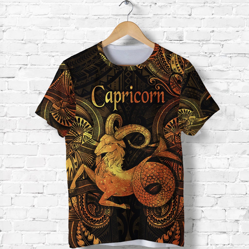 custom-personalised-capricorn-zodiac-polynesian-t-shirt-unique-style-gold