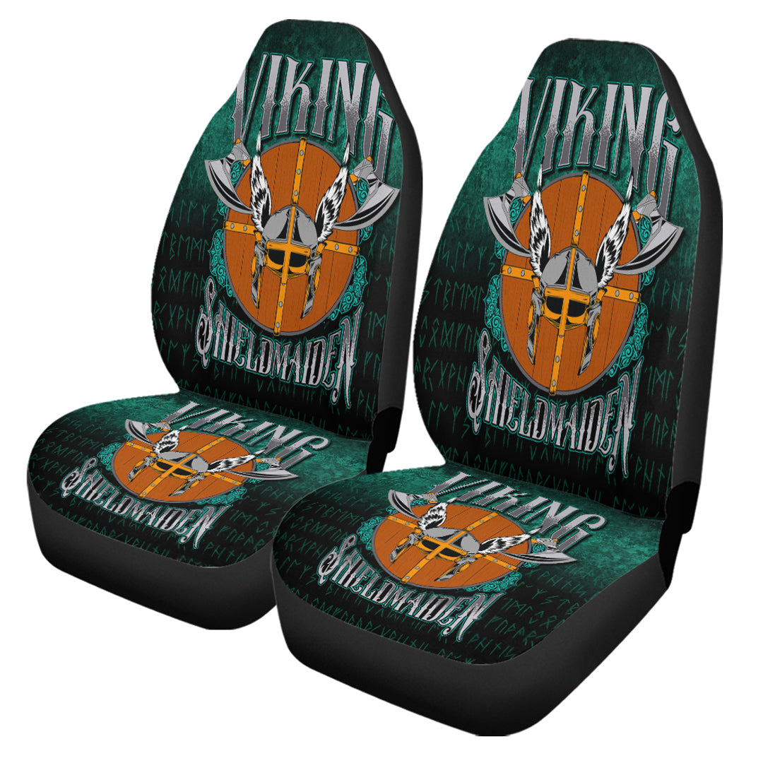 Viking Car Seat Covers Viking Shield Maiden Car Seat Covers RLT12 - Wonder Print Shop