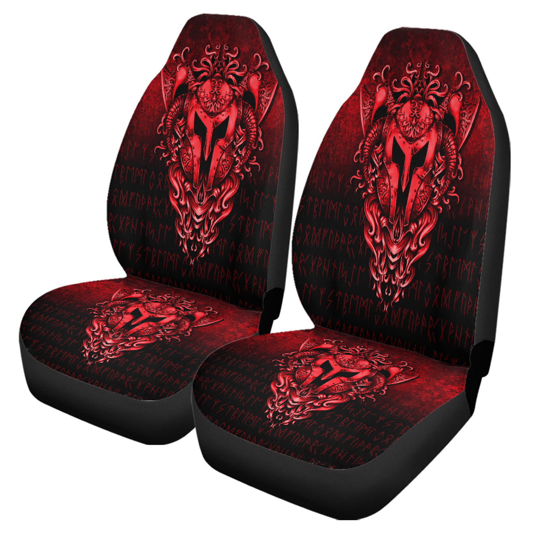 Viking Car Seat Covers The Armor Of Viking Red Version Car Seat Covers RLT12 - Wonder Print Shop