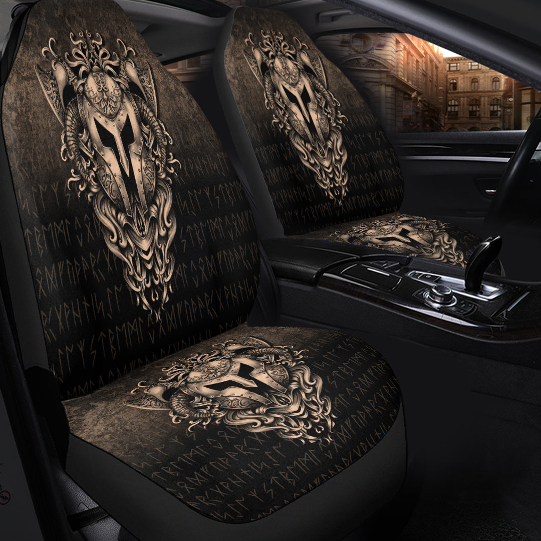 Viking Car Seat Covers The Armor Of Viking Gold Version Car Seat Covers RLT12 - Wonder Print Shop