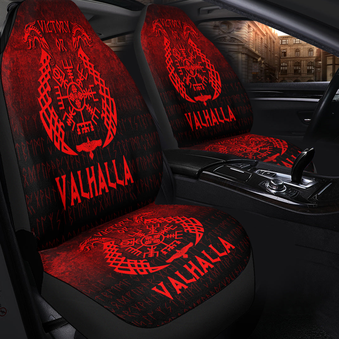 Wonder Print Shop Car Seat Covers - Victory or Valhalla - Red Version Car Seat Covers RLT12 - Wonder Print Shop
