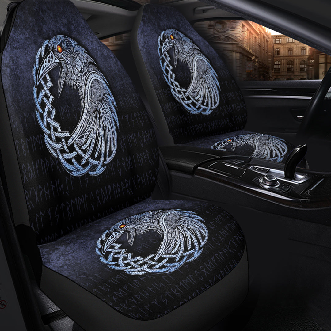 Viking Car Seat Covers Vikings Raven Special Blue Version Car Seat Covers RLT12 - Wonder Print Shop
