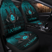 Viking Car Seat Covers Ragnar Lothbrok Ragnar Lodbrok Viking Warrior Cyan Version Car Seat Covers RLT12 - Wonder Print Shop