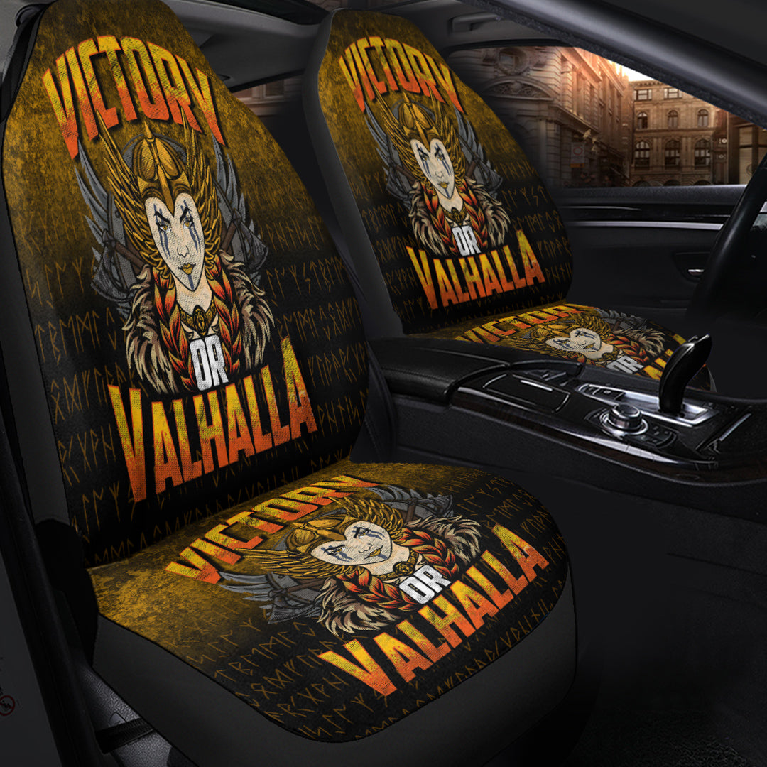 Viking Car Seat Covers Victory or Valhalla Car Seat Covers RLT12 - Wonder Print Shop