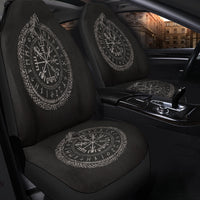Viking Car Seat Covers Viking Vegvisir with Ouroboros and Runes Car Seat Covers RLT12 - Wonder Print Shop