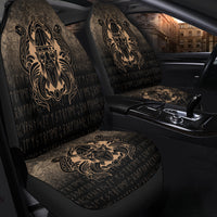 Viking Car Seat Covers Nordic Warrior Valhalla Norse Gold Version Car Seat Covers RLT12 - Wonder Print Shop