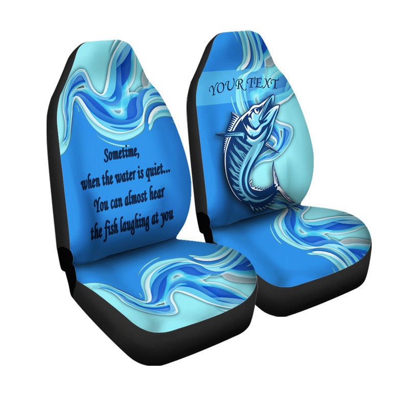 (Custom Personalised) Fathers Day Fishing Quotes Car Seat Cover - Ocean Wave Style LT9 - Wonder Print Shop