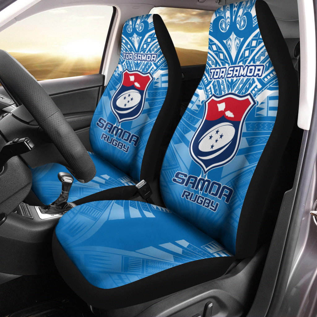 Samoa Rugby Toa Samoa Blue Style Car Seat Covers LT2 - Wonder Print Shop