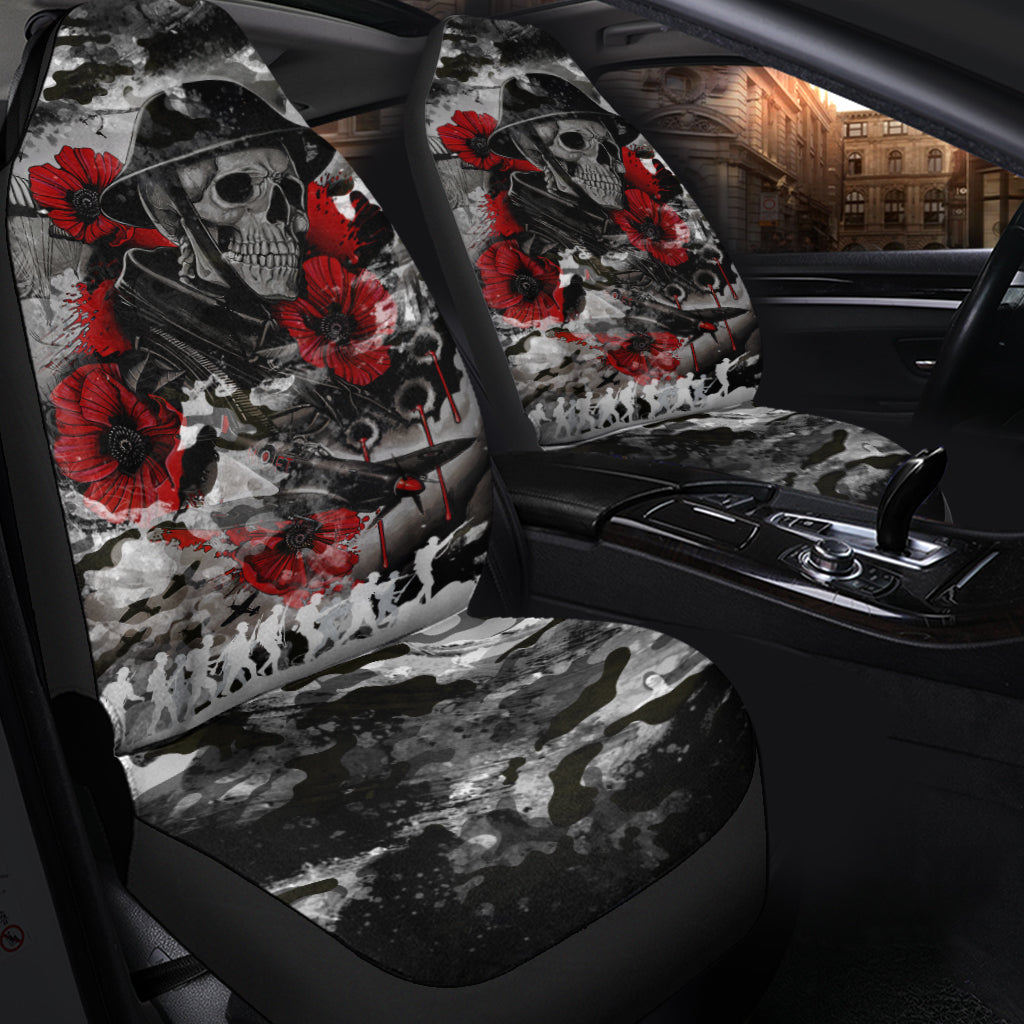 Skull Camo - U.S Army Undying Love For The Motherland Car Seat Covers - LT2 - Wonder Print Shop