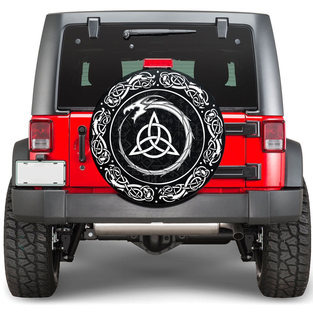 Viking Celtic Dragon Viking Spare Tire Cover RLT12 - Wonder Print Shop