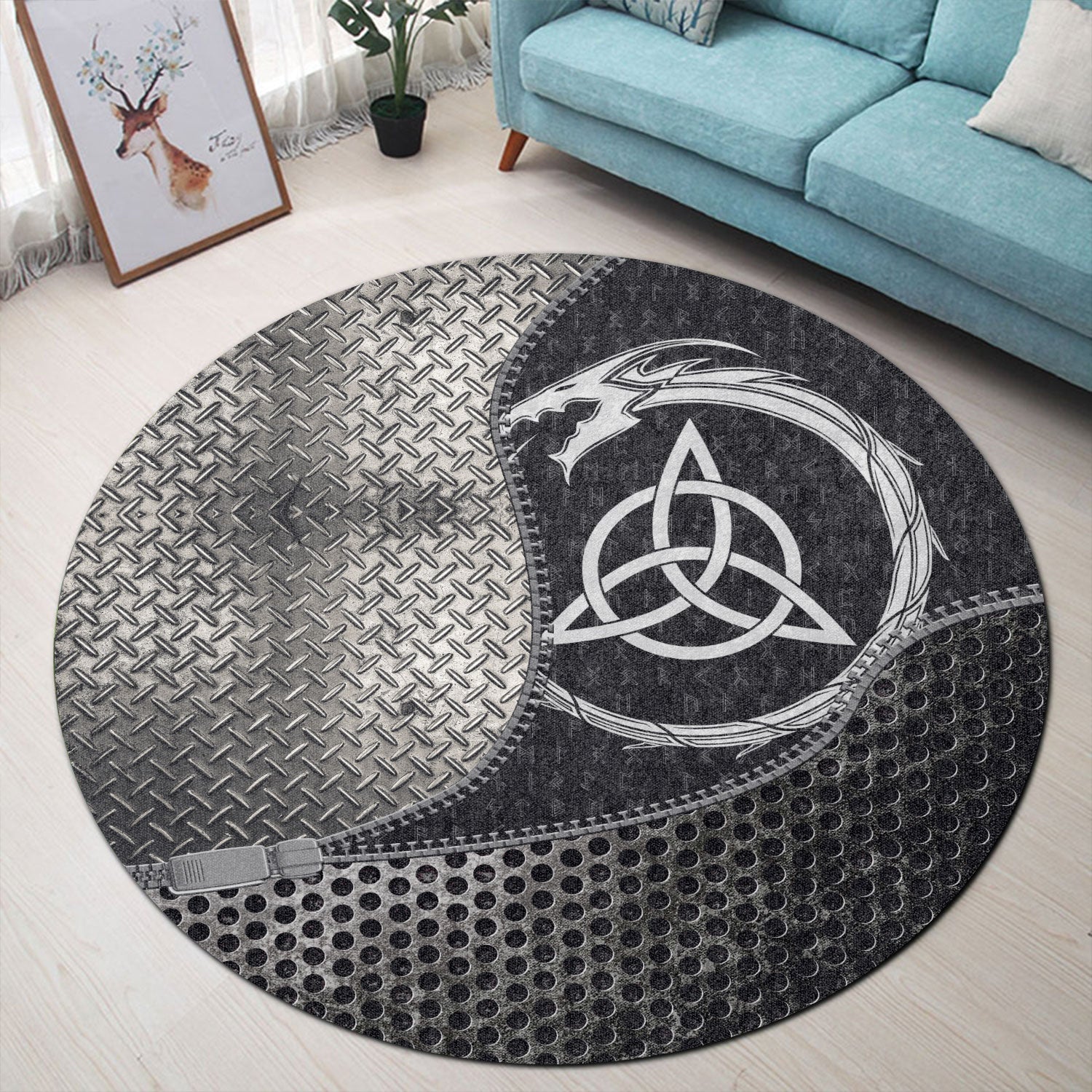 viking-carpet-celtic-dragon-round-carpet