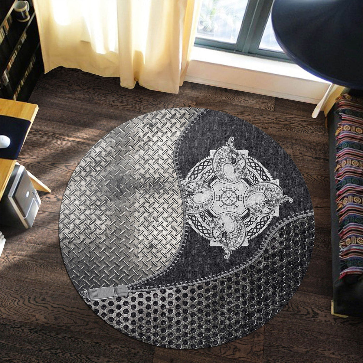 viking-carpet-celtic-dragons-symbol-of-the-viking-tattoo-round-carpet