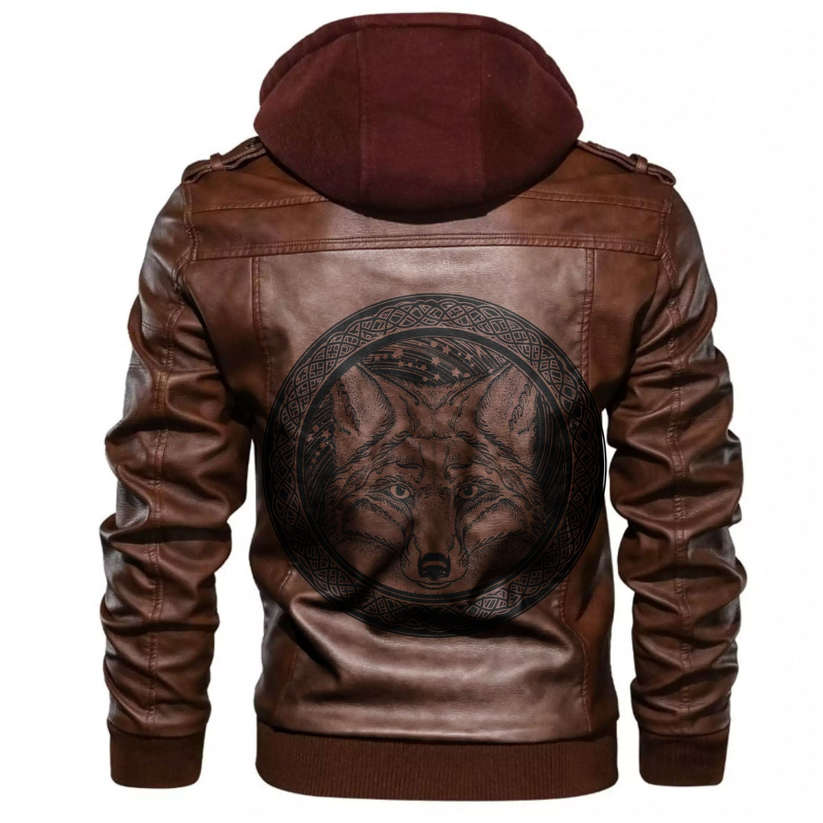 Viking Celtic Fox Leather Jacket RLT12 - Wonder Print Shop