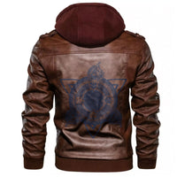 Viking Celtic Knot Tattoo Art and Helm Of Awe Leather Jacket RLT12 - Wonder Print Shop