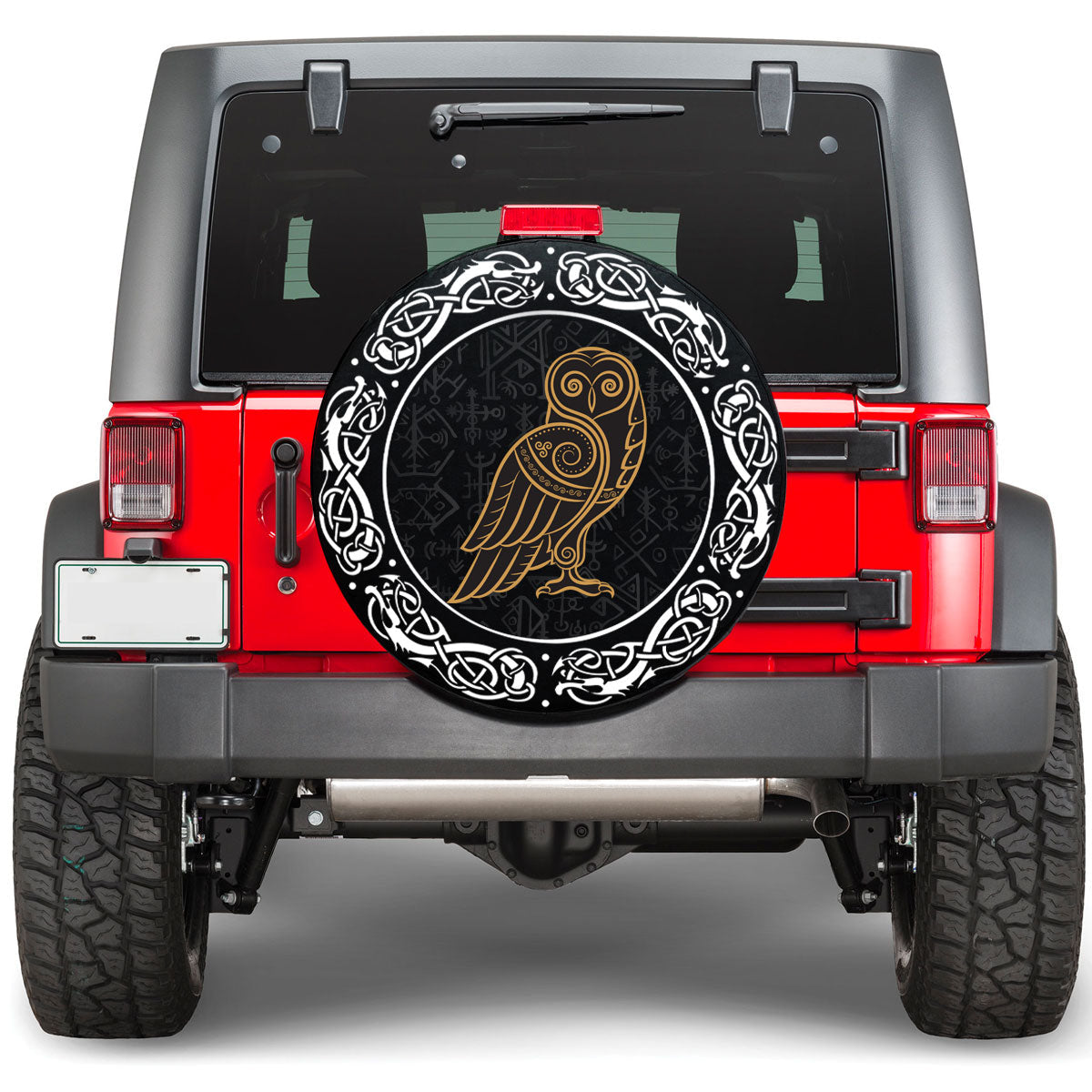 Viking Celtic Owl Viking Spare Tire Cover RLT12 - Wonder Print Shop