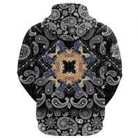 Viking Hoodie Celtic Raven Ornament Frame Colorful with Bandana Paisley Style RLT12 - Wonder Print Shop
