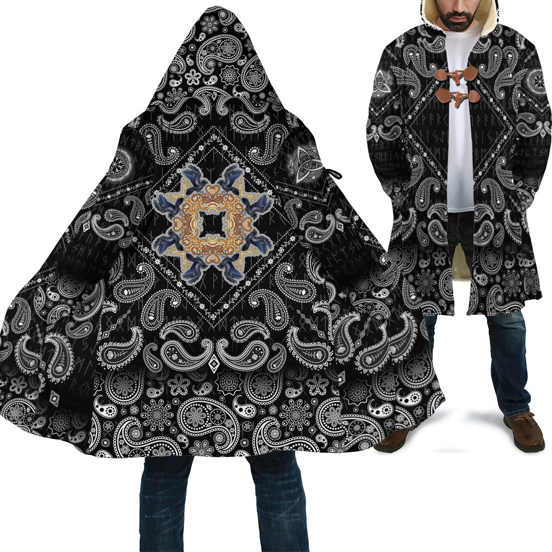 viking-cloak-celtic-raven-ornament-frame-colorful-with-bandana-paisley-style