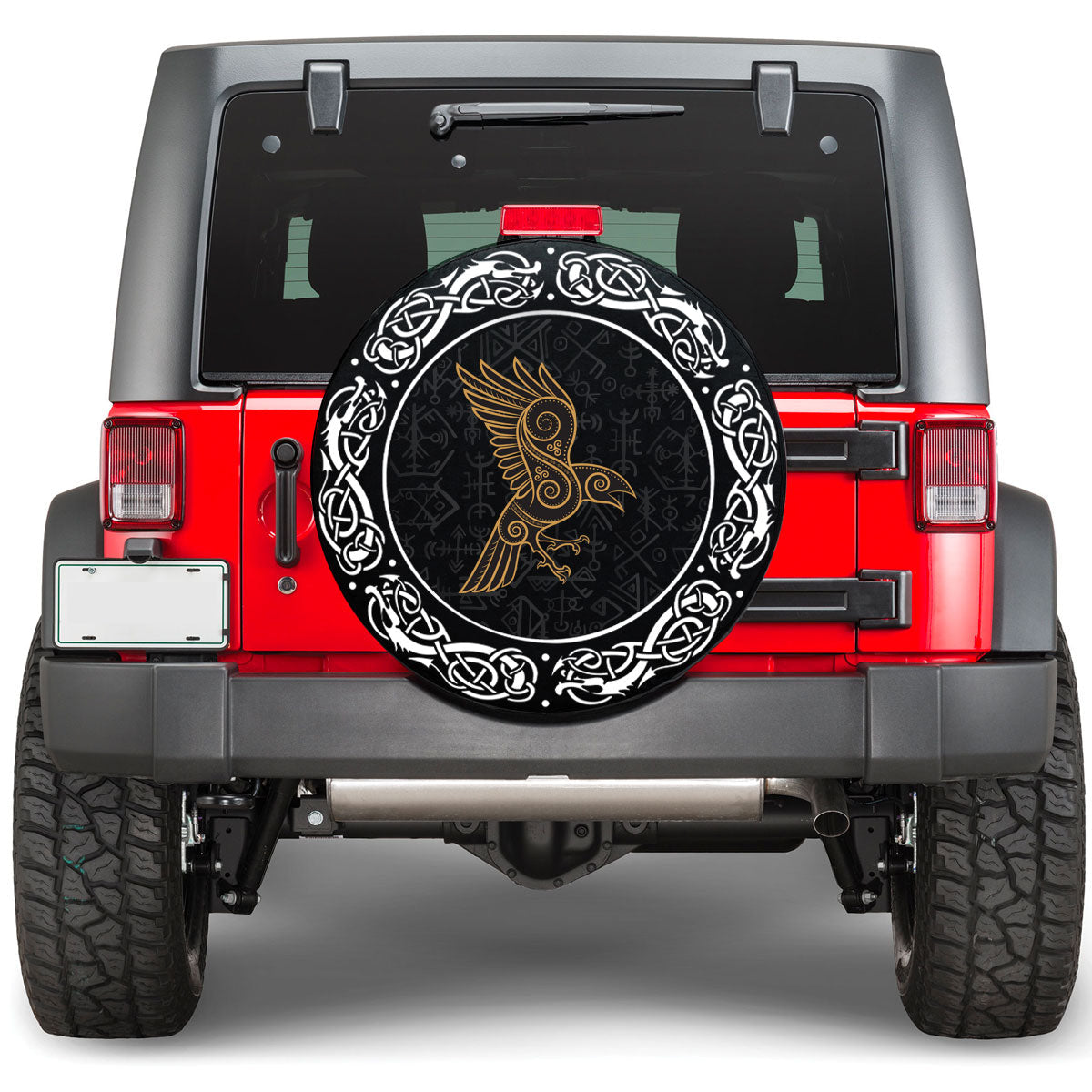 Viking Celtic Raven Viking Spare Tire Cover RLT12 - Wonder Print Shop