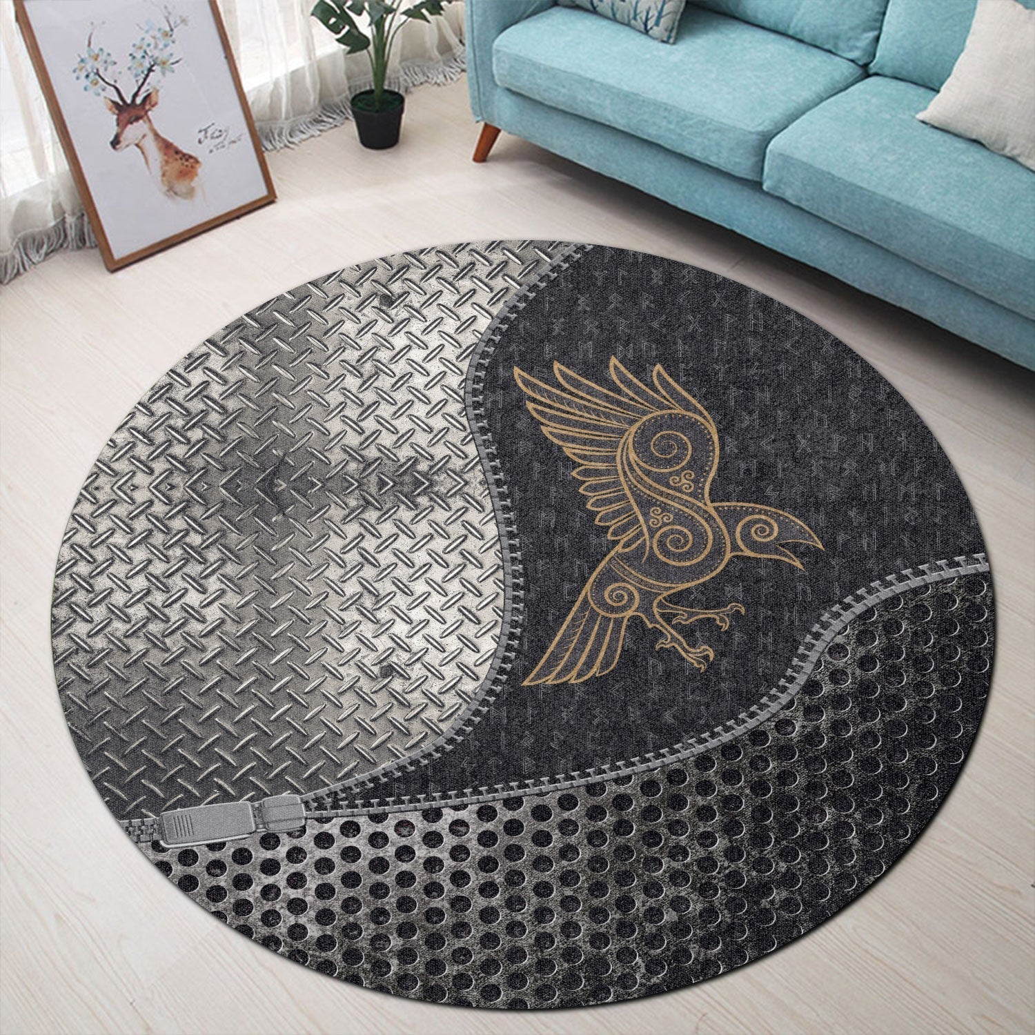 viking-carpet-celtic-raven-round-carpet