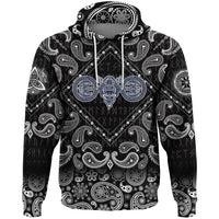 Viking Hoodie Celtic Style North Warrior Head with Bandana Paisley Style RLT12 - Wonder Print Shop
