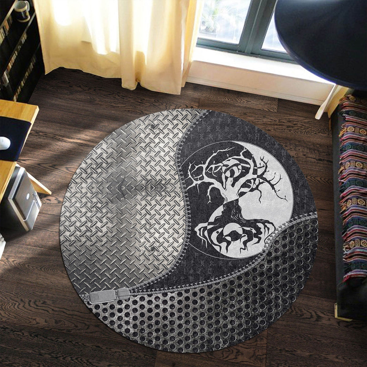 viking-carpet-celtic-symbol-of-yin-and-yang-druidic-yggdrasil-tree-round-carpet