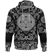 Viking Hoodie Celtic Symbol Ravens Cross Mandala with Bandana Paisley Style RLT12 - Wonder Print Shop