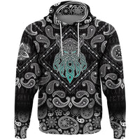 Viking Hoodie Celtic Tangle Face with Bandana Paisley Style RLT12 - Wonder Print Shop