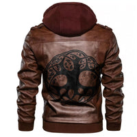 Viking Celtic Tree Of Life On White Background Leather Jacket RLT12 - Wonder Print Shop