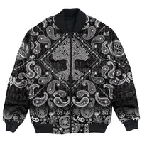 Viking Bomber Jacket Celtic Tree Of Life Vegvisir with Bandana Paisley Style RLT12 - Wonder Print Shop