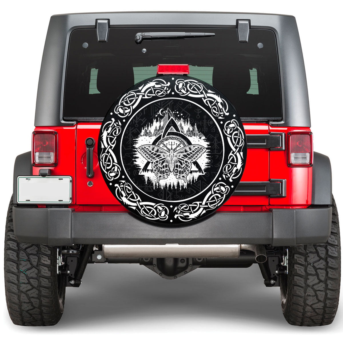 Viking Celtic Trinity Knot and Butterfly Viking Spare Tire Cover RLT12 - Wonder Print Shop