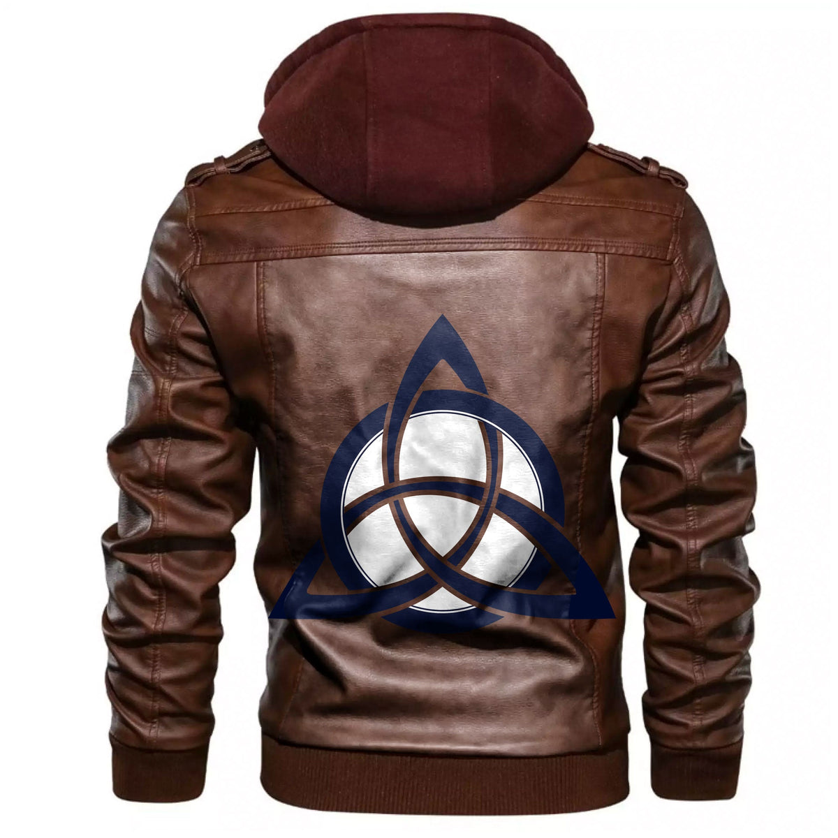 Viking Celtic Trinity Knot Leather Jacket RLT12 - Wonder Print Shop
