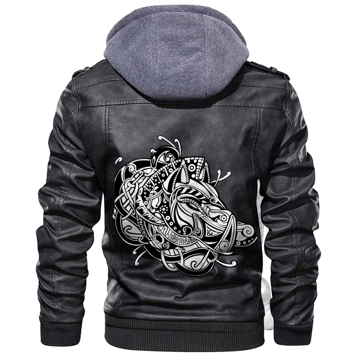 Viking Celtic Boar Leather Jacket RLT12 - Wonder Print Shop