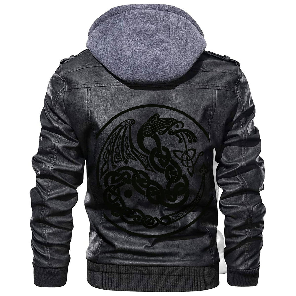 Viking Celtic Dragon Leather Jacket RLT12 - Wonder Print Shop