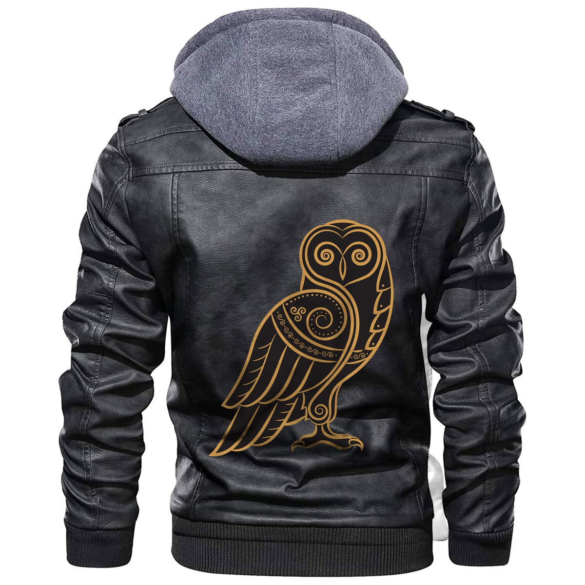 Viking Celtic Owl Leather Jacket RLT12 - Wonder Print Shop