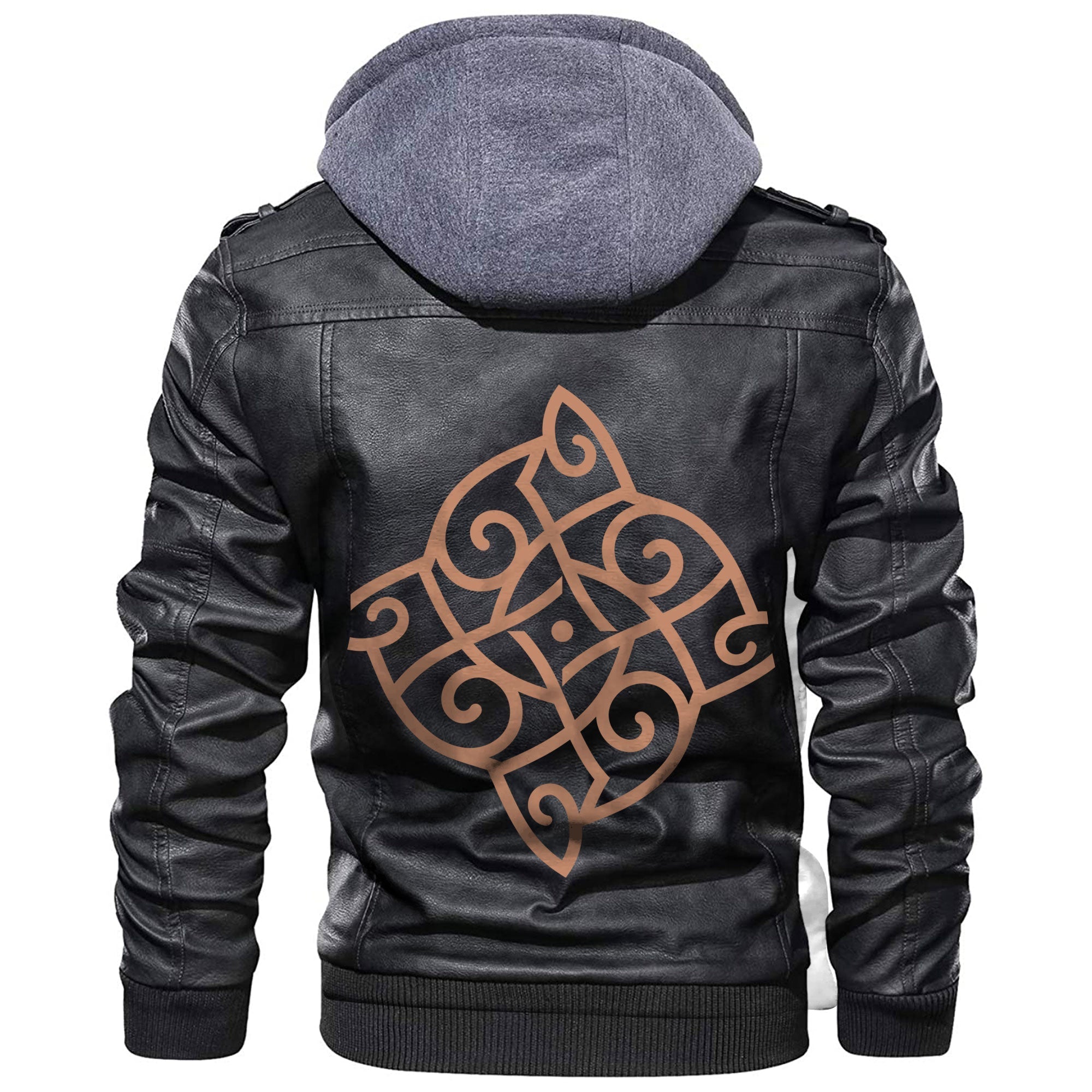Viking Celtic Scandinavian Knot work Leather Jacket RLT12 - Wonder Print Shop