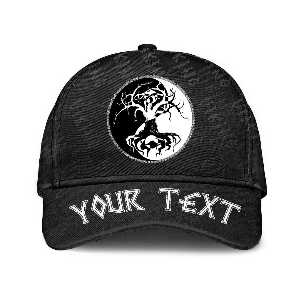 viking-classic-cap-custom-celtic-symbol-of-yin-and-yang-druidic-yggdrasil-tree-classic-cap