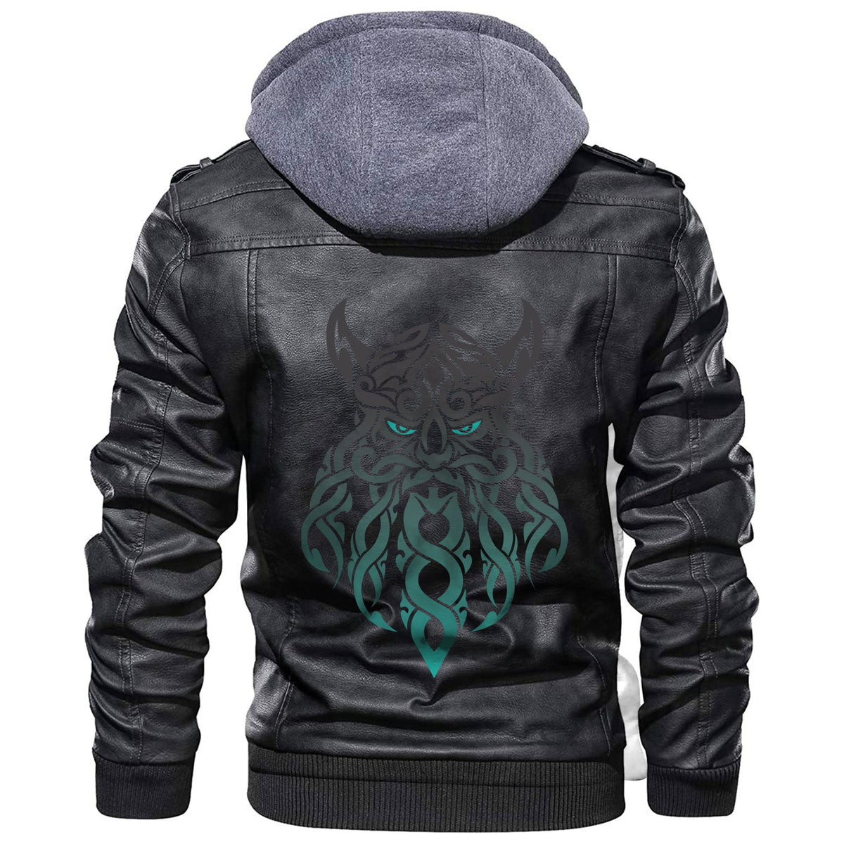 Viking Celtic Tangle Face Leather Jacket RLT12 - Wonder Print Shop
