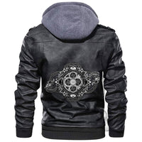Viking Celtic Tattoo and Mystic Tribal Symbol Leather Jacket RLT12 - Wonder Print Shop