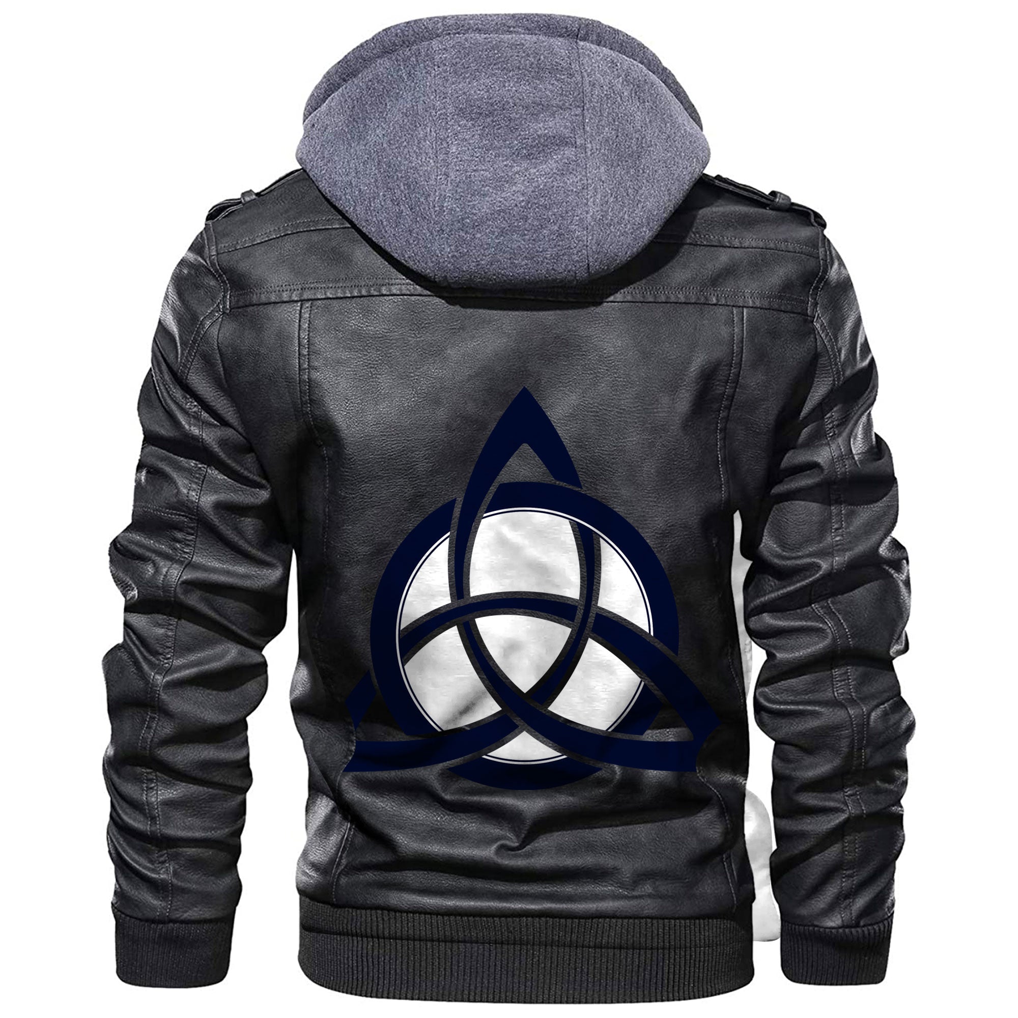 Viking Celtic Trinity Knot Leather Jacket RLT12 - Wonder Print Shop