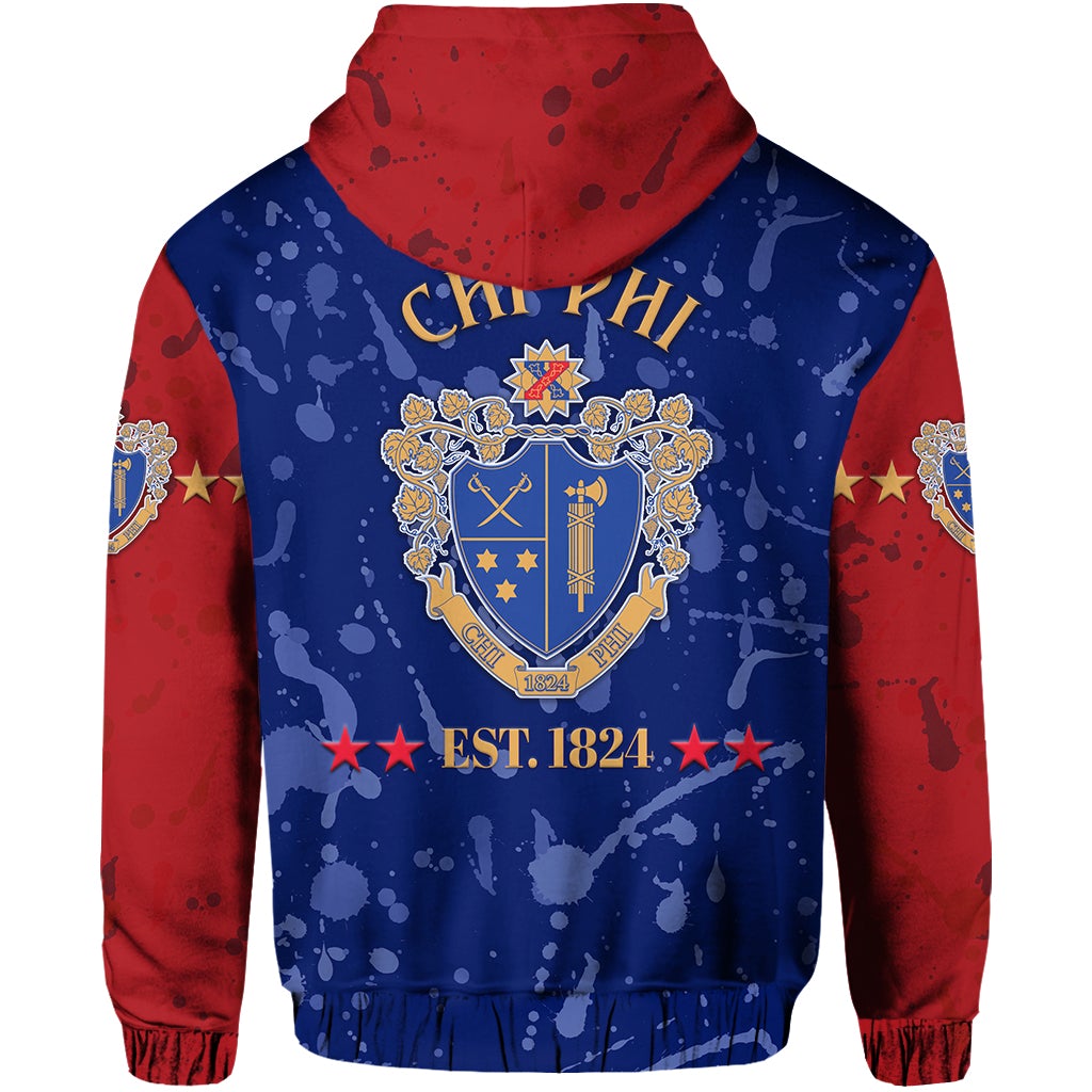 Chi Phi Hoodie Original Style Blue Scarlet LT8 - Wonder Print Shop