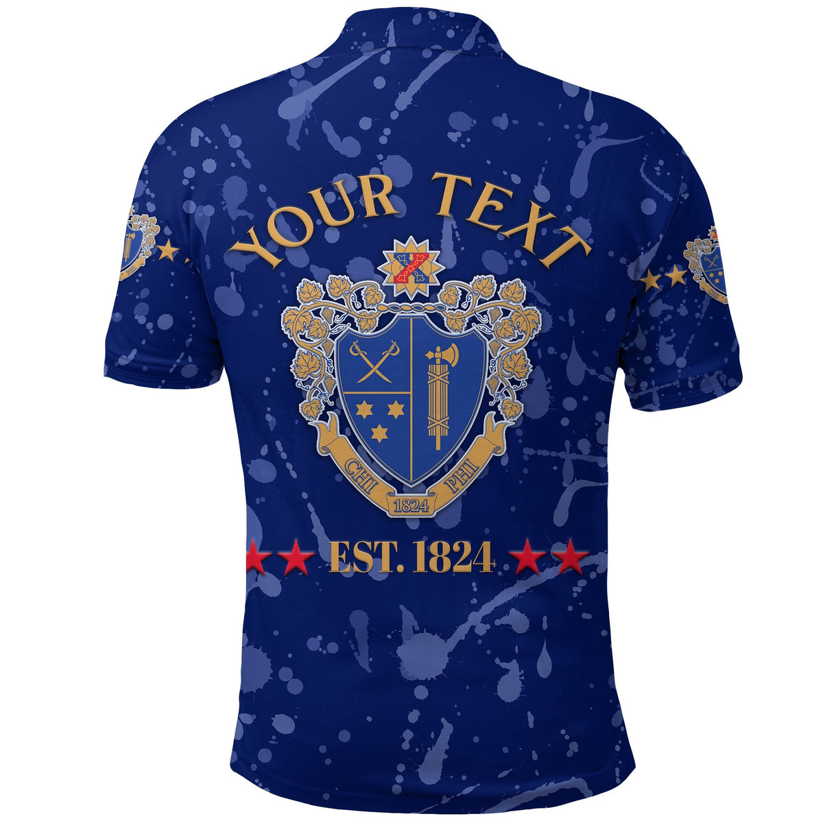 Custom Chi Phi Polo Shirt Simple Style Blue LT8 - Wonder Print Shop