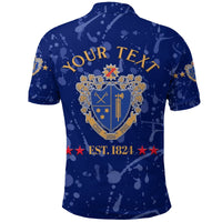 Custom Chi Phi Polo Shirt Simple Style Blue LT8 - Wonder Print Shop