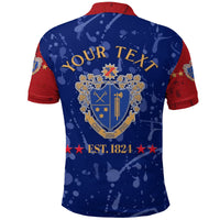 Custom Chi Phi Polo Shirt Original Style Blue Scarlet LT8 - Wonder Print Shop