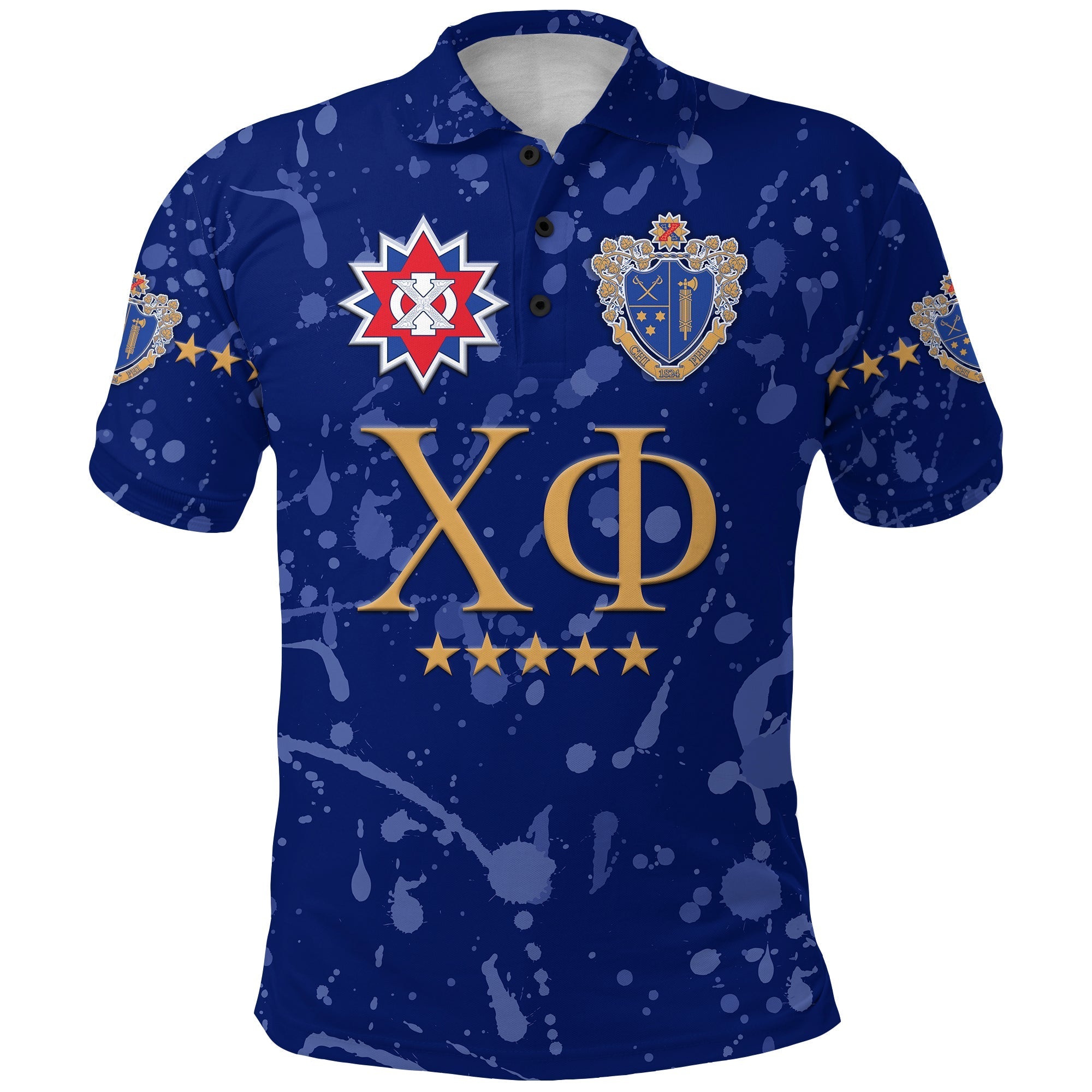Custom Chi Phi Polo Shirt Original Style Blue LT8 - Wonder Print Shop