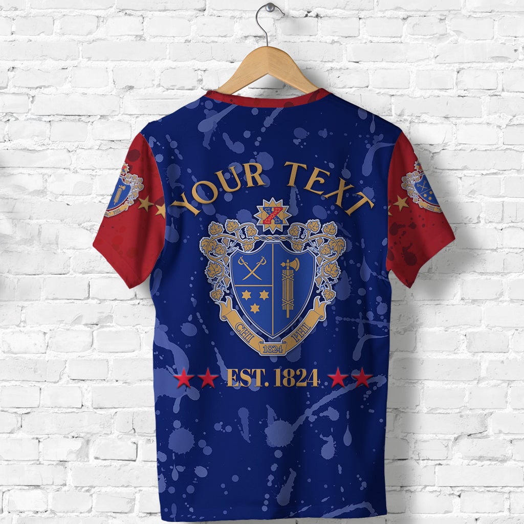 Custom Chi Phi T Shirt Simple Style Blue Scarlet LT8 - Wonder Print Shop