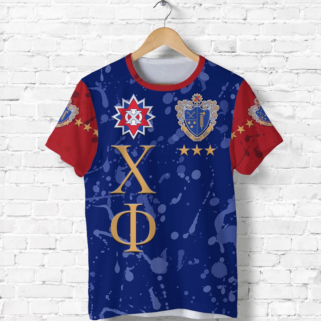 Custom Chi Phi T Shirt Simple Style Blue Scarlet LT8 - Wonder Print Shop