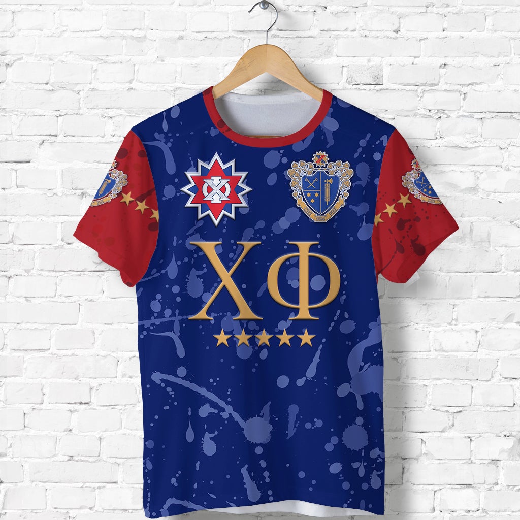 Custom Chi Phi T Shirt Original Style Blue Scarlet LT8 - Wonder Print Shop