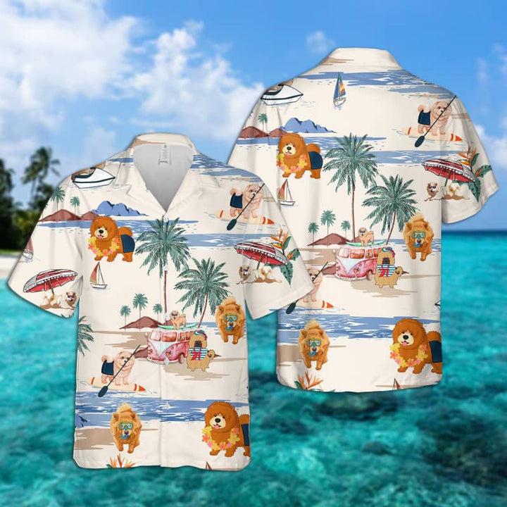 Chow Chow Summer Beach Hawaiian Shirt - Wonder Print Shop