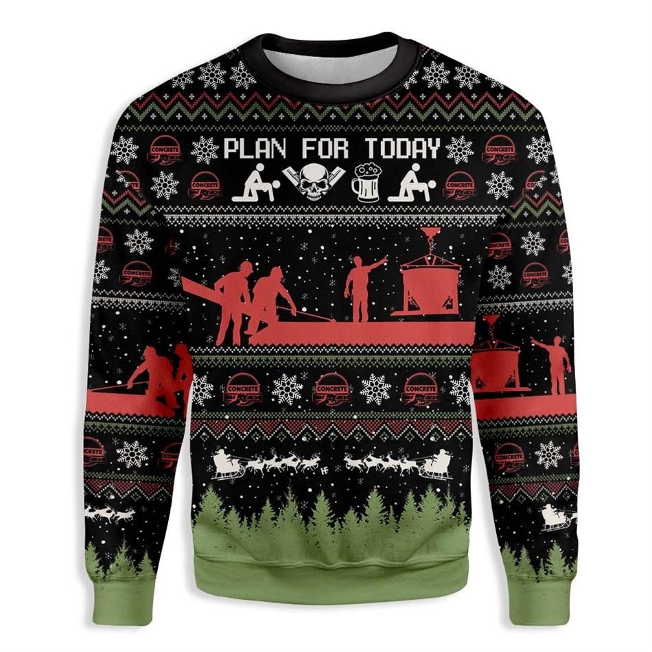 Christian Concrete Finisher Ugly Christmas Sweater - Wonder Print Shop
