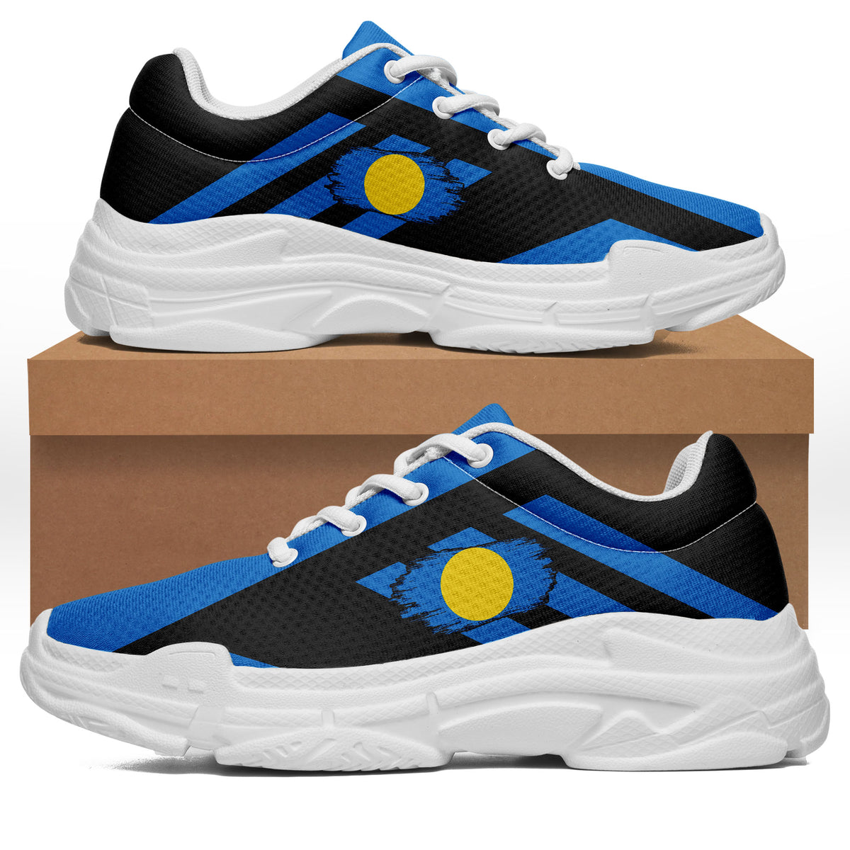 Polynesian Footwear Northern Mariana Flag - (Men's/Women's) Chunky Sneakers LT6